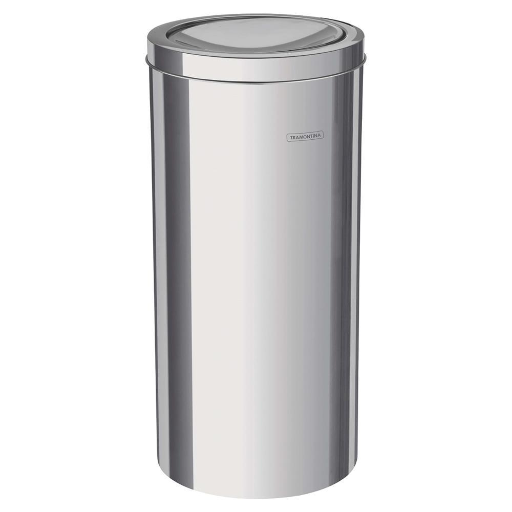 Lixeira Tramontina com Tampa Basculante Swing 94542/130 em Aço Inox – 30 L - 1
