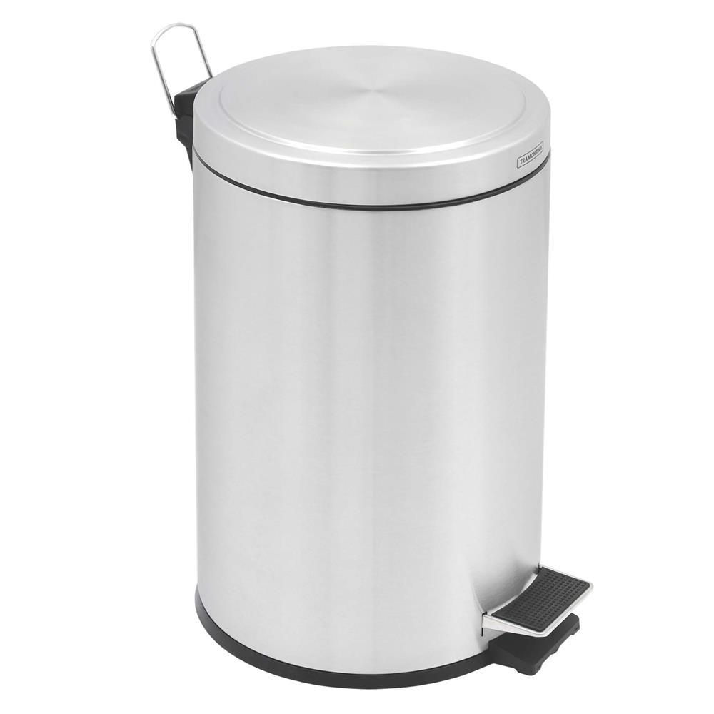 Lixeira Tramontina com Pedal Brasil Plus 94538/512 em Aço Inox – 12 L - 1