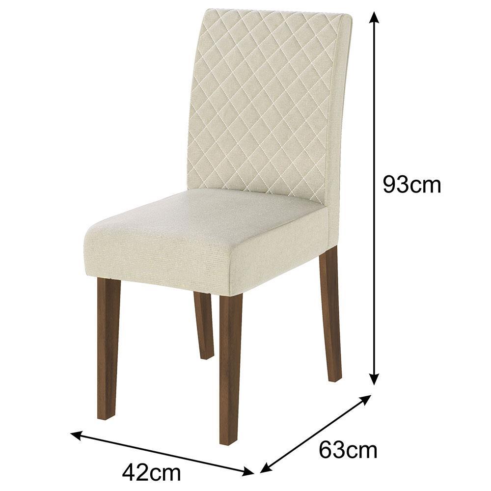 Cadeira de Jantar Dobuê Athenas Dublin com Revestimento em Tecido Veloplus - 3