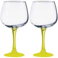 Conjunto de Taças para Gin Vicrila Ibiza com Base Amarela 720 ml – 2 Peças - 1