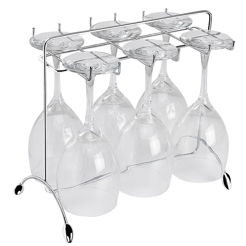 Conjuntos de Suportes para Vinho e Taças Utimil ZL856 em Aço Cromado – 2 Peças - 6