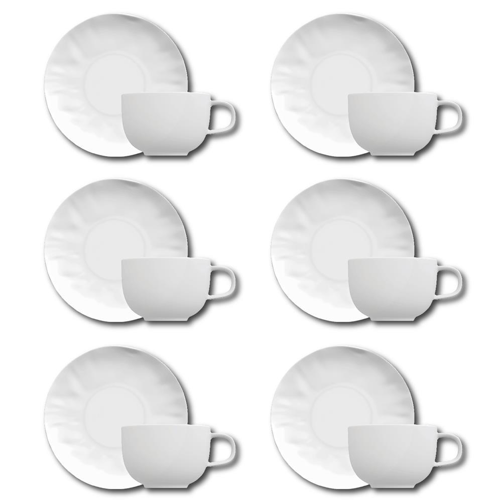 Conjunto de Xícaras para Café Germer Orgânico em Porcelana 80 ml – 6 Peças - 1