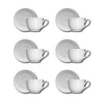 Conjunto de Xícaras para Café Germer Diamante em Porcelana 80 ml – 6 Peças - 1