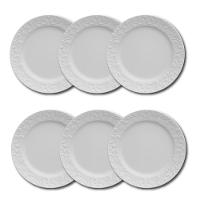 Conjunto de Pratos de Sobremesa Germer Tassel em Porcelana 20,5 cm – 6 Peças - 1