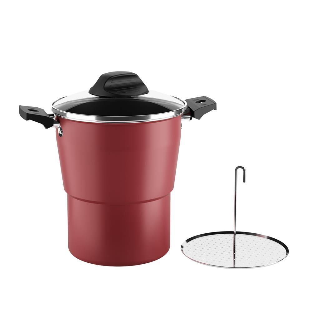 Cuscuzeira Brinox Especiarias com Revestimento Interno Antiaderente Pro-Flon Cereja – 16 cm - 2