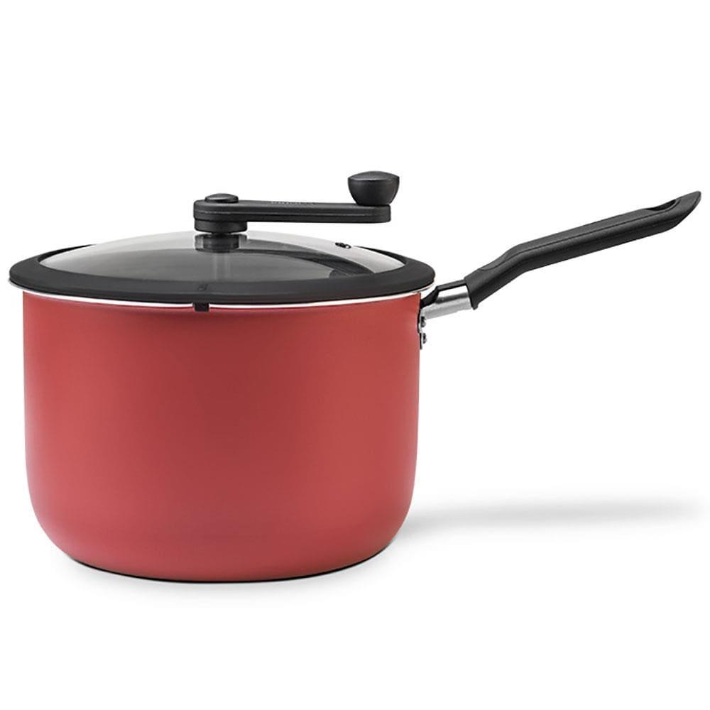 Pipoqueira Brinox Pic Poc com Revestimento Interno Antiaderente Pro-Flon Cereja – 20 cm - 7