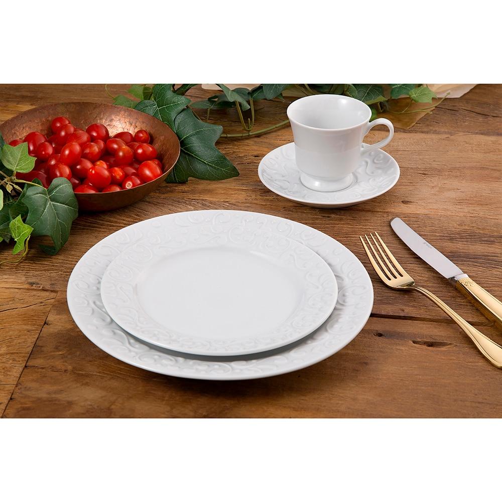 Aparelho de Jantar, Chá e Sobremesa 30 Peças Germer Tassel em Porcelana - Branco - 3
