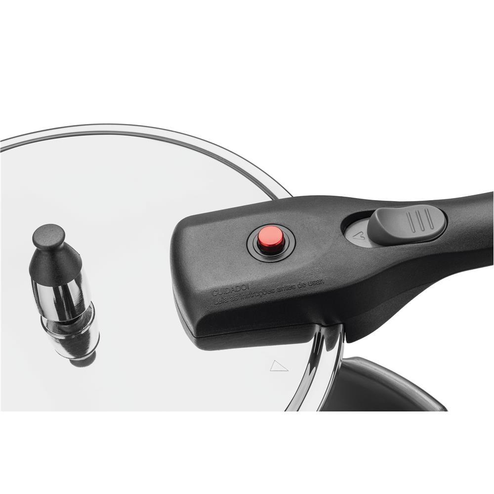 Panela de Pressão Tramontina Brava em Aço Inox com Fundo Triplo – 4,5 L - 4