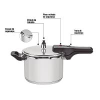 Panela de Pressão Tramontina Brava em Aço Inox com Fundo Triplo – 4,5 L - 9