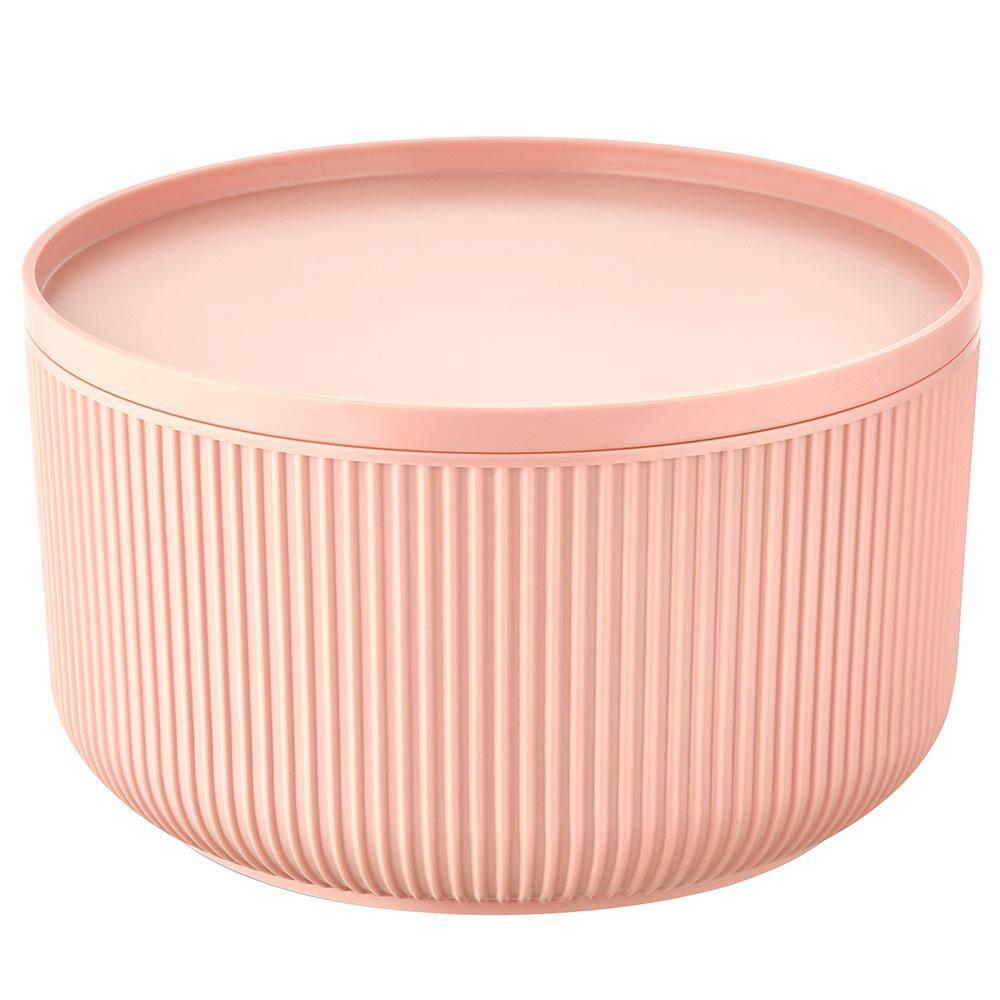 Travessa Redonda Dynasty Velout em Plástico com Tampa Rosa - 4L - 1