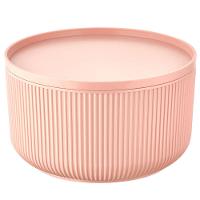 Travessa Redonda Dynasty Velout em Plástico com Tampa Rosa - 4L - 1