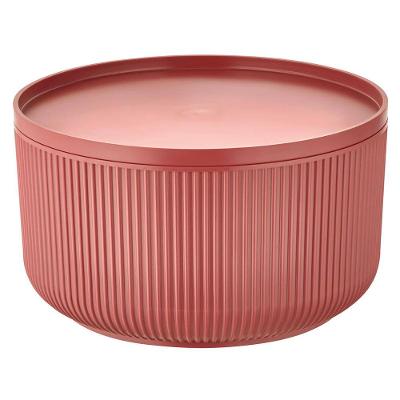 Travessa Redonda Dynasty Velout em Plástico com Tampa Marrom - 750ml