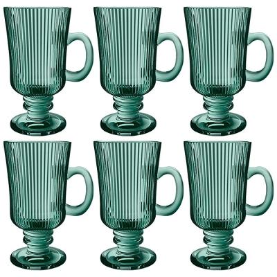 Conjunto com 6 Xícaras L`Hermitage Irish Coffee Cameratta em Vidro 230ml - Verde