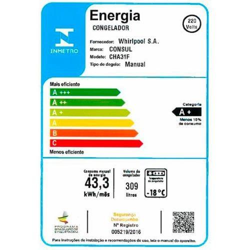 Freezer Horizontal Consul CHA31FB Pés com rodízio, 6 Níveis de temperatura e Degelo Manual - 309L - 7