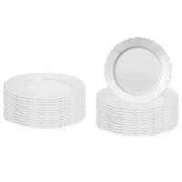 Conjunto de Pratos Rasos Duralex Pétala em Vidro 25,5 cm Branco – 24 Peças - 1