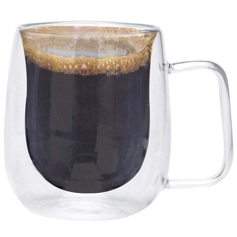 Conjunto com 2 Canecas para Café Dynasty Coffee Time em Vidro Borossilicato Parede Dupla – 220 ml - 3