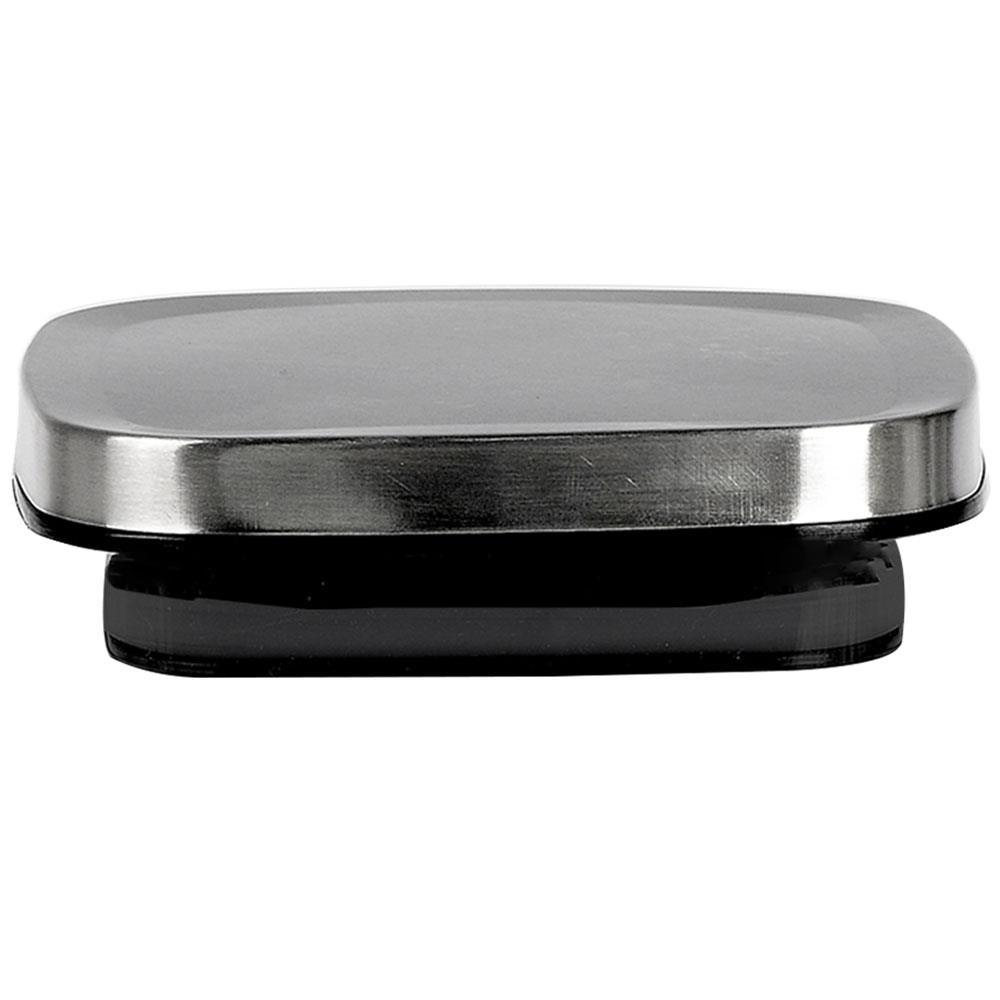 Porta Mantimentos Quadrado Dynasty em Vidro Borossilicato com Tampa de Metal Prata – 800 ml - 3