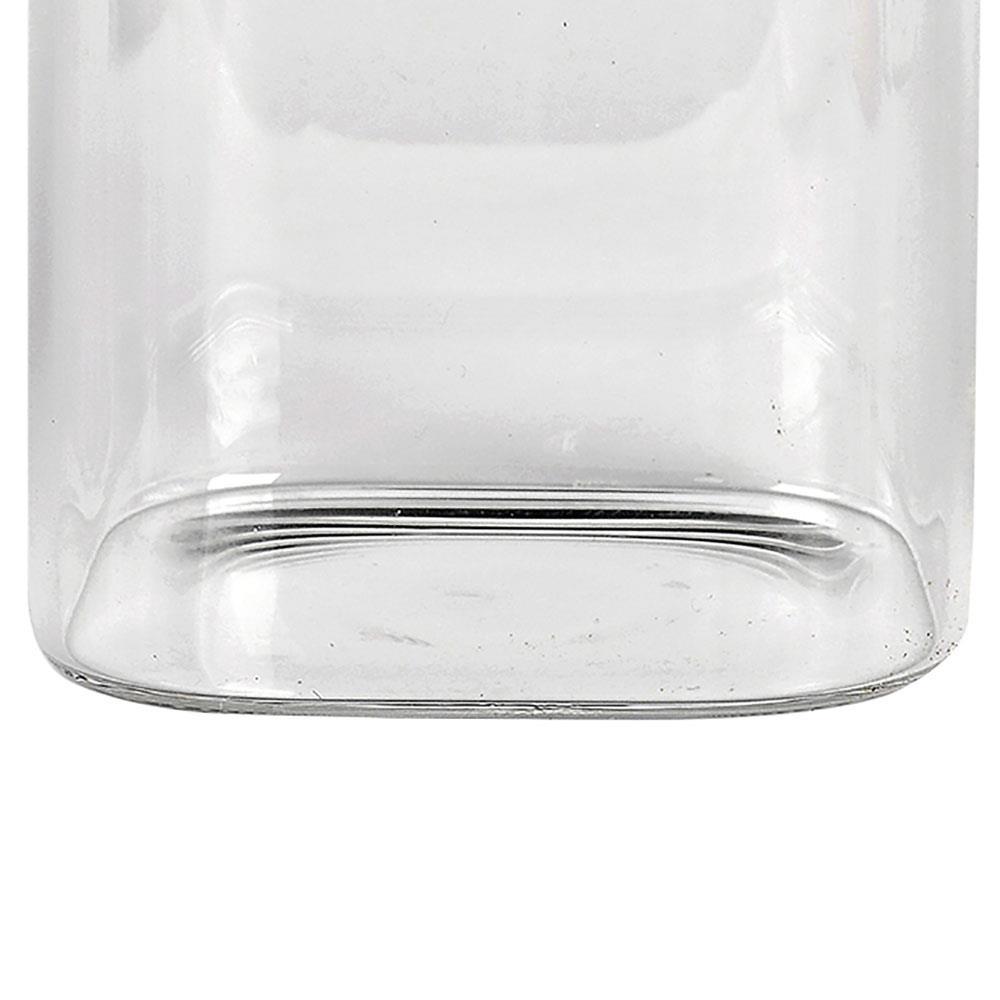 Porta Mantimentos Quadrado Dynasty em Vidro Borossilicato com Tampa de Metal Prata – 800 ml - 4