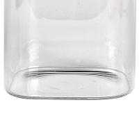Porta Mantimentos Quadrado Dynasty em Vidro Borossilicato com Tampa de Metal Prata – 800 ml - 4
