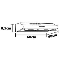 Depurador de Ar Suggar Slim DPS161PT/DPS162PT Preto com 3 Velocidades – 60 cm - 6