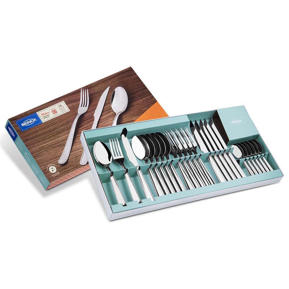 Faqueiro Brinox Módena Inox - 24 peças - 1