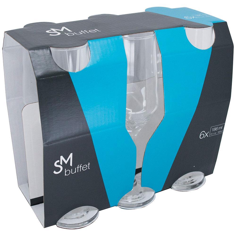 Conjunto de Taças para Champanhe SM Buffet 186 ml – 6 Peças - 1