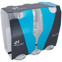 Conjunto de Taças para Champanhe SM Buffet 186 ml – 6 Peças - 1