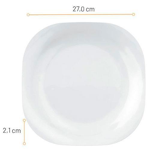 Aparelho de Jantar 12 Peças Nadir Plaza em Vidro Temperado - Branco - 3