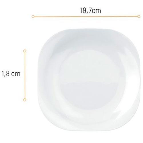 Aparelho de Jantar 12 Peças Nadir Plaza em Vidro Temperado - Branco - 5