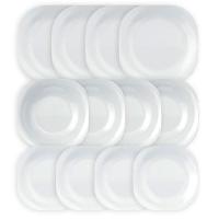 Aparelho de Jantar 12 Peças Nadir Plaza em Vidro Temperado - Branco - 1