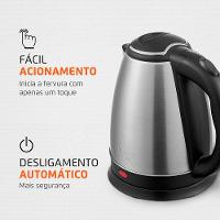 Chaleira Elétrica Mondial Pratic CE-06 com Capacidade de 2L - Inox - 8