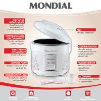 Panela Elétrica de Arroz Mondial Bianca Rice PE-10 10 Xícaras - Branca - 3