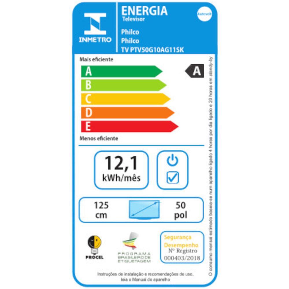 Smart TV LED 50" 4K Philco PTV50G10AG11SK Android TV, Dolby Audio, HDR e Processador Quad-core - 7