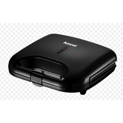 Sanduicheira e Grill Preta Amvox LED ON/OFF 750W AMS 370 BLACK