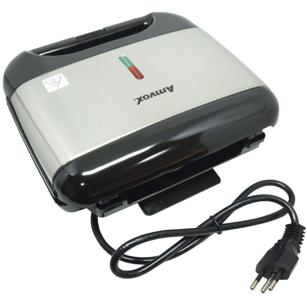 Sanduicheira e Grill Amvox Preta LED ON/OFF 750W AMS 500 BLACK - 4