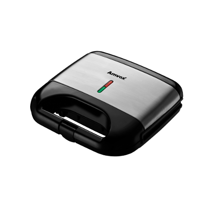 Sanduicheira e Grill Amvox Preta LED ON/OFF 750W AMS 500 BLACK