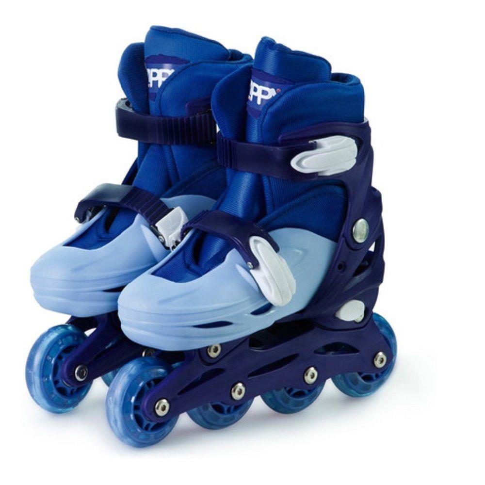 Patins Roller In Line Ajustável Zippy Toys PL19AP Azul Tam 30-33 - 5