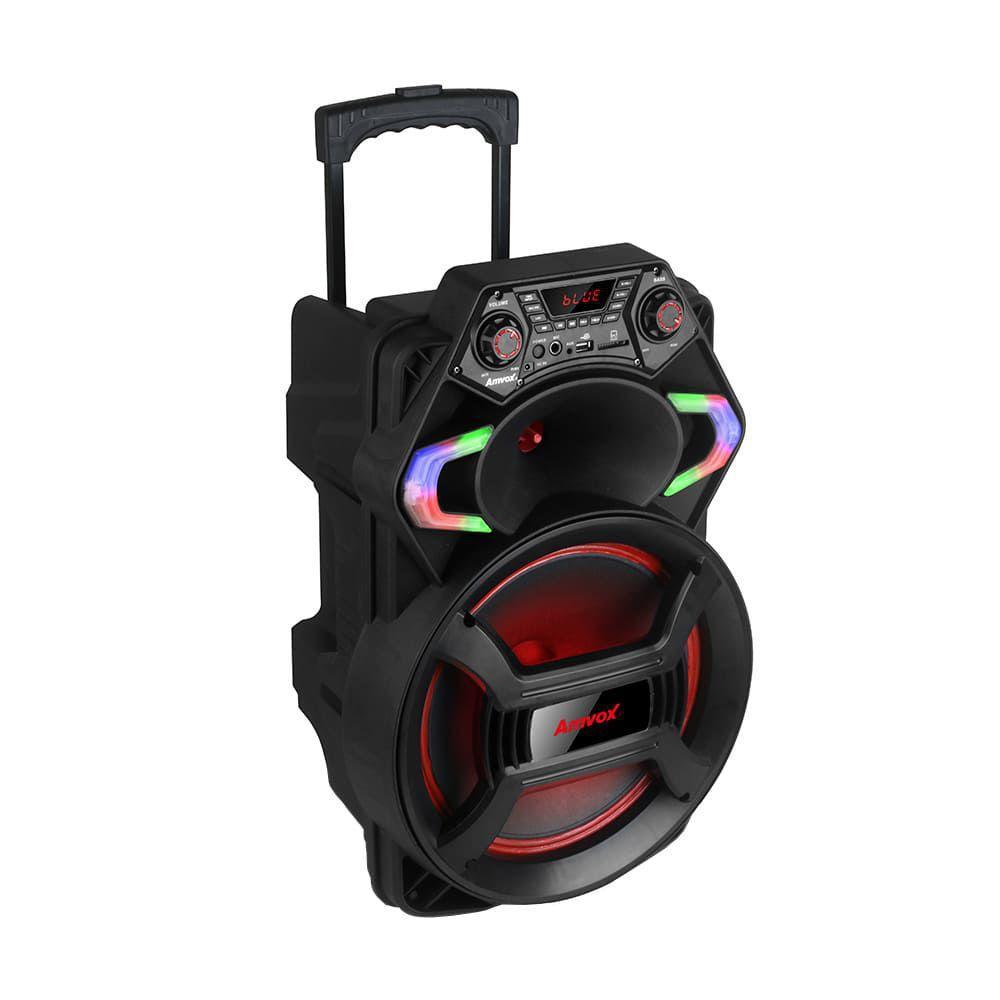 Caixa Amplificada Amvox Led Bluetooth Recarregável USB Auxiliar Bivolt 550W ACA  550 STRONDO II - 3