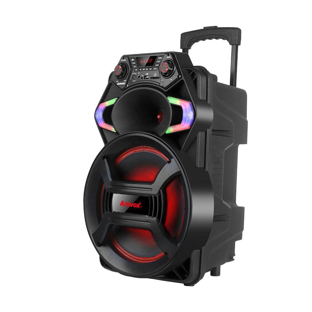 Caixa Amplificada Amvox Led Bluetooth Recarregável USB Auxiliar Bivolt 550W ACA  550 STRONDO II - 7