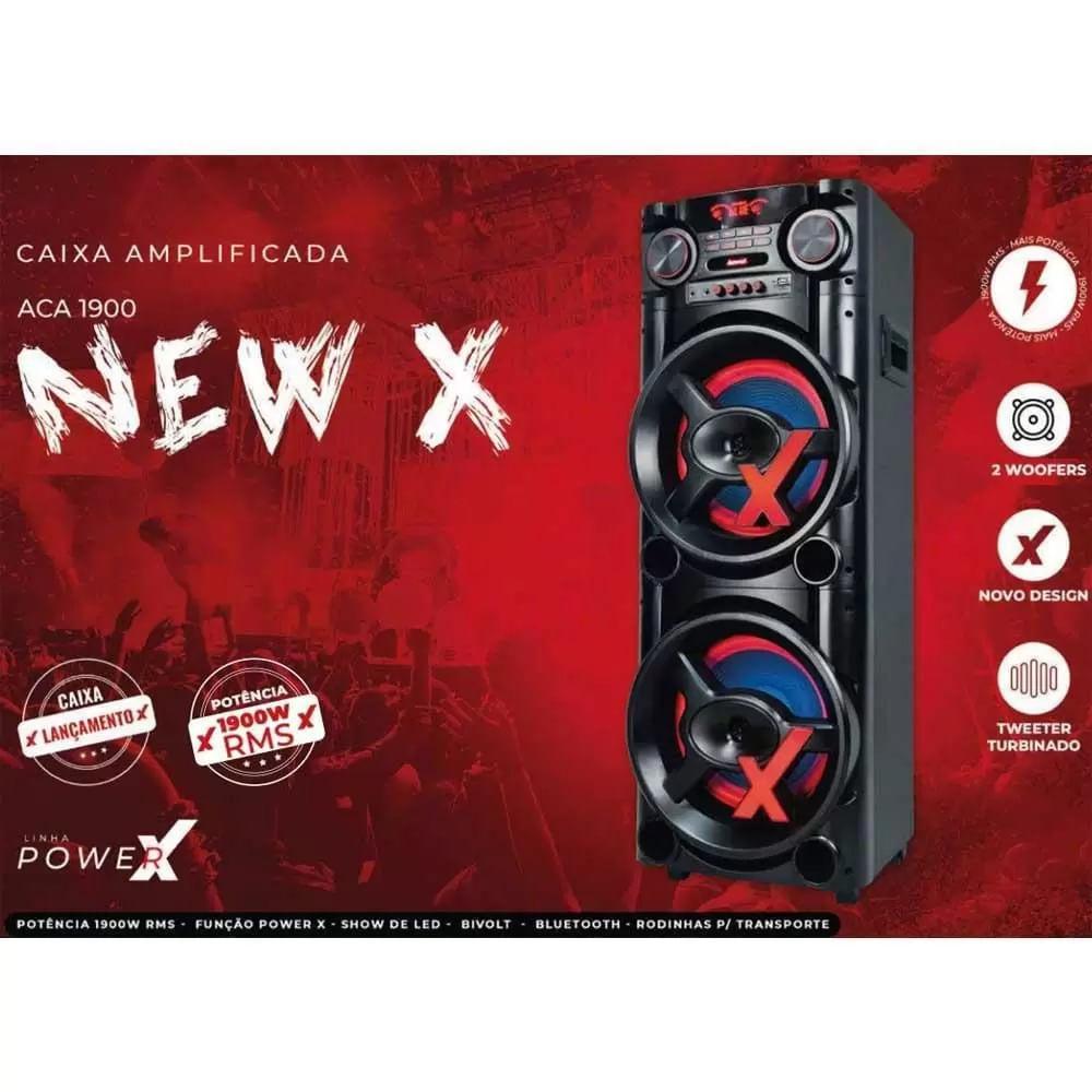 Caixa Amplificada Amvox ACA 1900 NewX 1900W LED Bluetooth Bivolt - 6