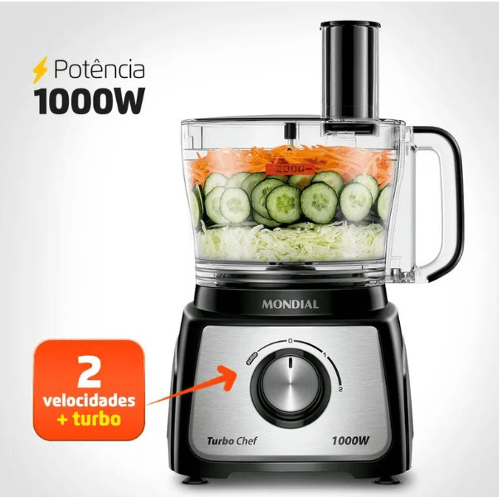 Multiprocessador Turbo Chef 5 em 1 Mondial MPN-01-B 127V/60Hz . - 2