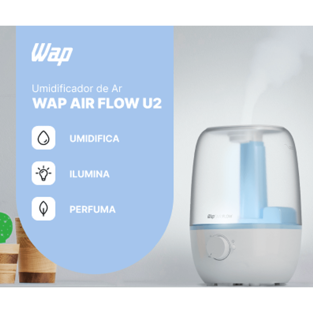 Umidificador de Ar 2,3L WAP AIR FLOW U2 25W 3 em 1 Bivolt - 4