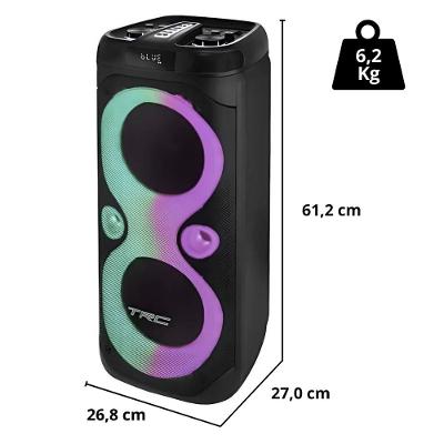 CAIXA DE SOM AMPLIFICADA CT901 BLUETOOTH TRC 900W RMS