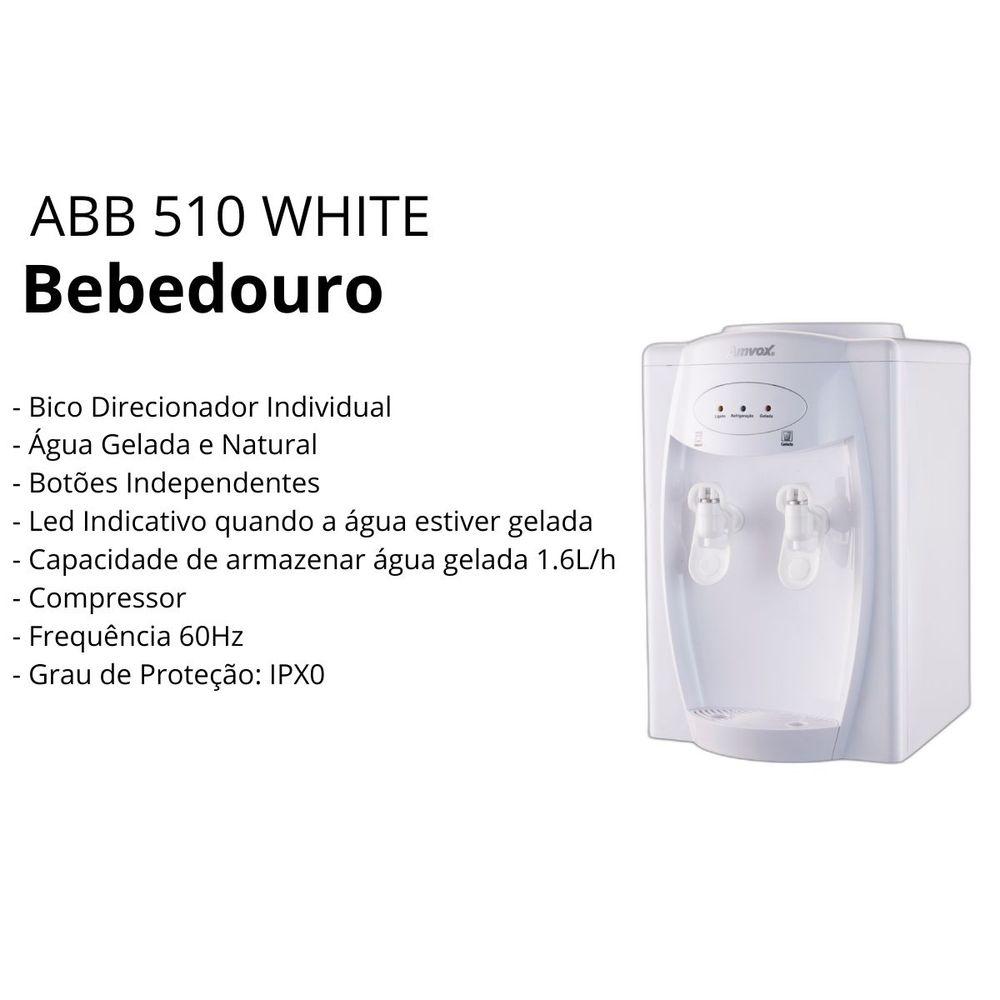 Bebedouro Amvox ABB 510 80W Com compressor 1,6 Branco 220V - 3