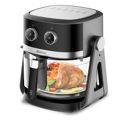 Air Fryer 5L Amvox ARF 1150  1500W 2 em 1 Preto/Prata 220v