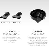 Secador de Cabelo Professional GA.MA Italy 1500W 2 Vel IQ LITE Black 110V - 8
