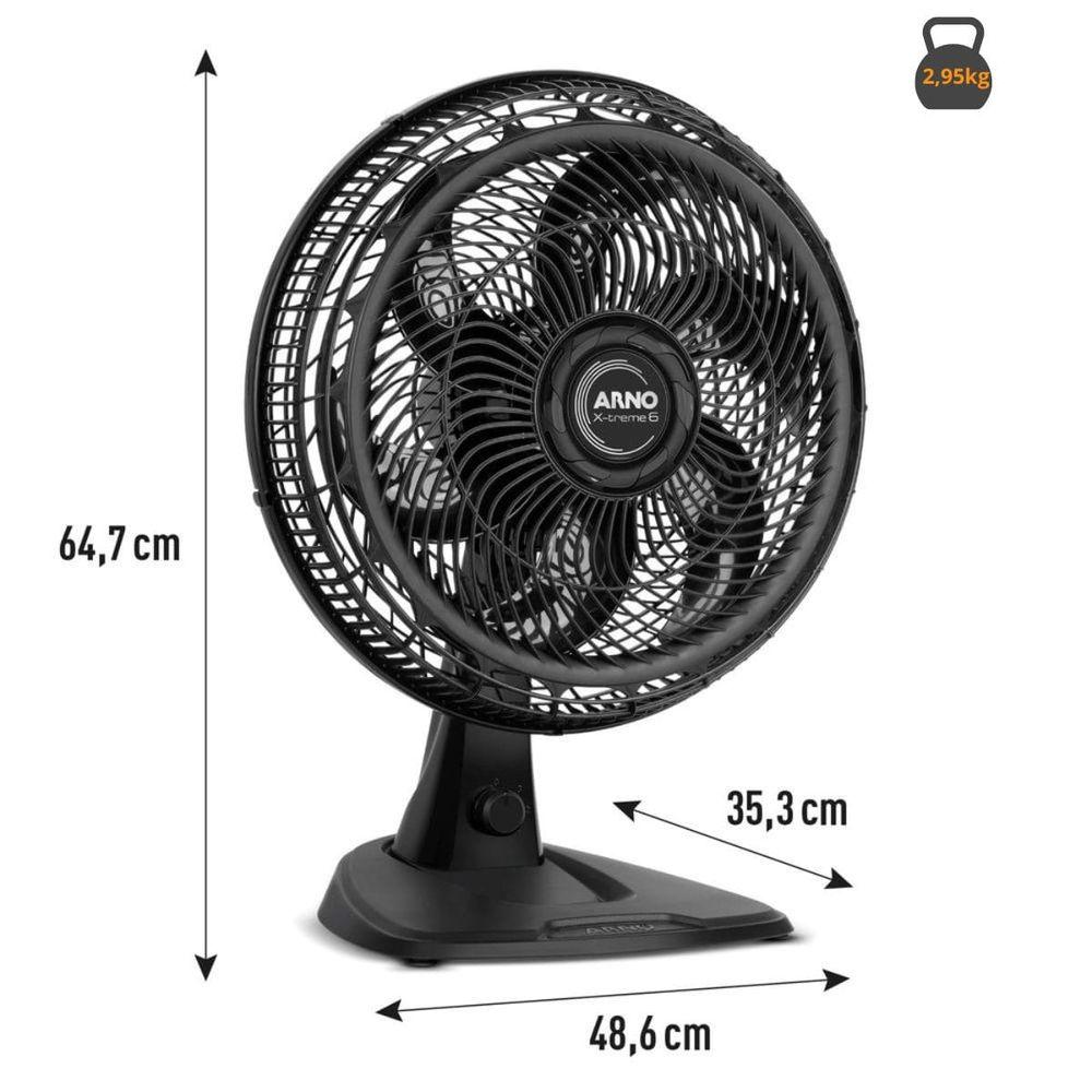 Ventilador 2 Em 1 Arno 40cm X-treme 6p Ve60 140w 110v - 3