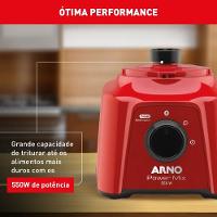 Liquidificador Arno 550W Power Mix Vermelho LQ11 110v - 6