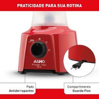 Liquidificador Arno 550W Power Mix Vermelho LQ11 110v - 7
