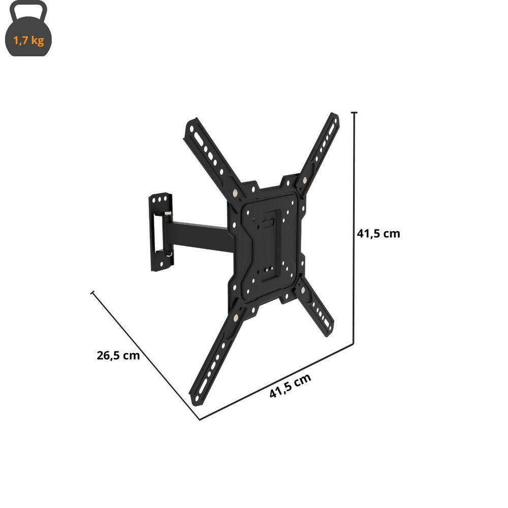 Suporte de Parede Móvel Para TV 26" A 65" Amvox AST 30A VESA Black - 2